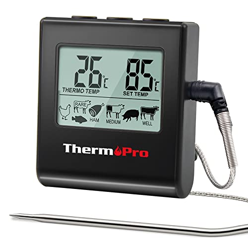ThermoPro TP16B Termómetro digital de Cocina Carne Alimento para Barbacoa Horno Leche Parrilla con...