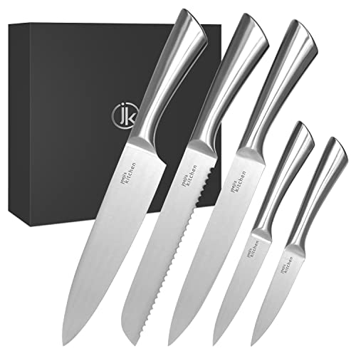 Joejis Juego de Cuchillos de cocina para chef - 5 Piezes cuchillos de cocina de Acero Inox...