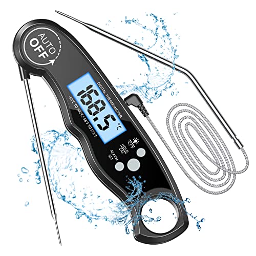 CIRYCASE Termometro Cocina Digital, Termometro Horno de Lectura Rápida & Precisa con 102cm Sonda de...